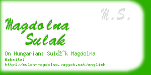 magdolna sulak business card